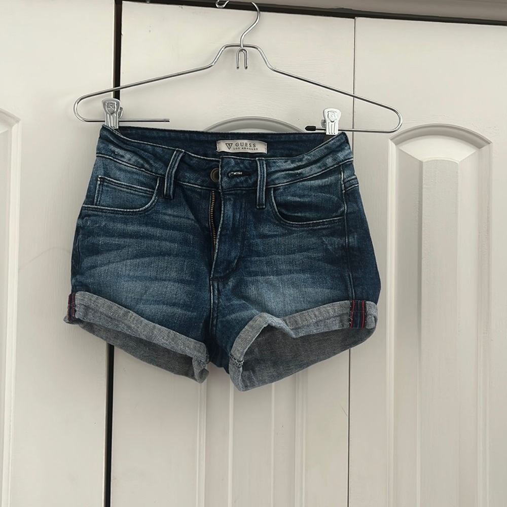Guess jean high rise shorts.